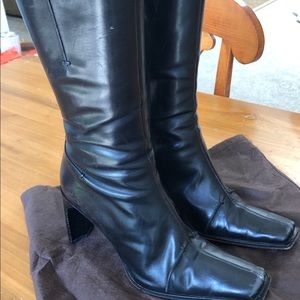 Donald J. Pliner Trama Black Leather Boots 7 1/2 M